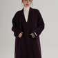 V-Neck Wool Long Coat SRS0387