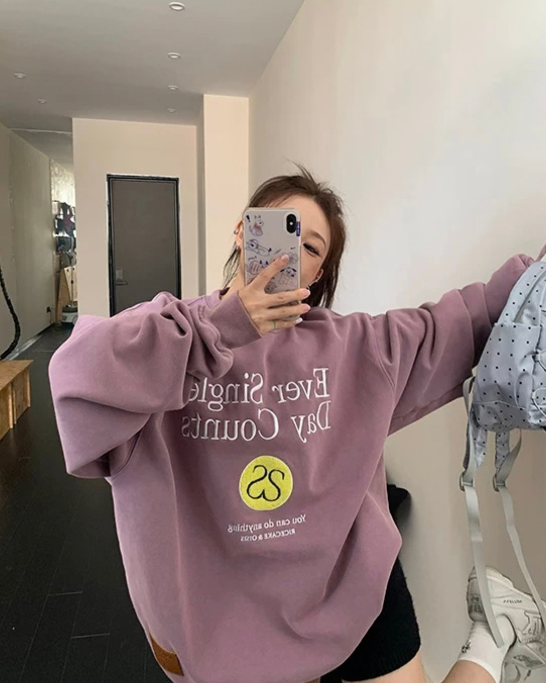 Letter Embroidered Pullover YLS1055
