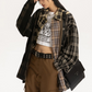 Vintage Plaid Big Shirt EZK0018