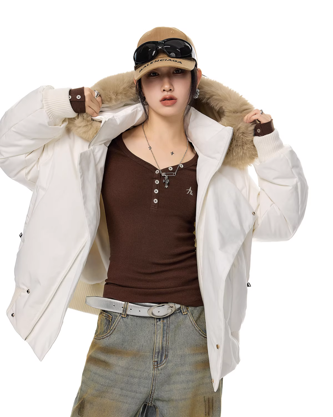Fur Hood Down Jacket ICM0099