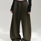 Layered Design Wide Sweatpants ACS0391