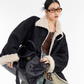 Stand Collar Mouton Coat ICM0106