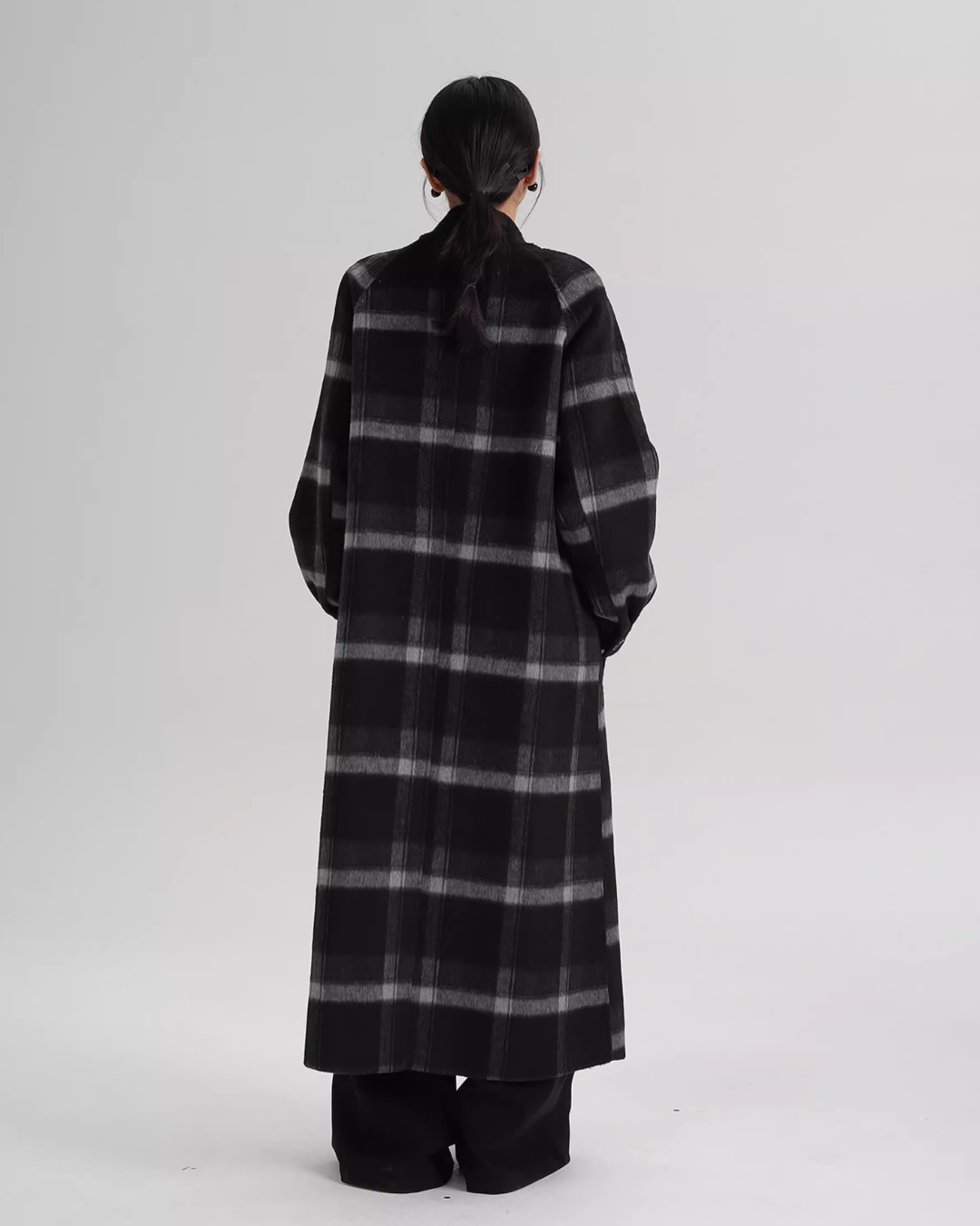 Tie Collar Long Coat SRS0384