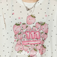 Casual Printed Long-Sleeve T-Shirt / A-line Mini Skirt LLA0664