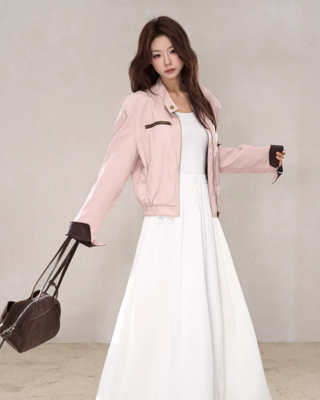 Pink Leather Jacket WDB0016