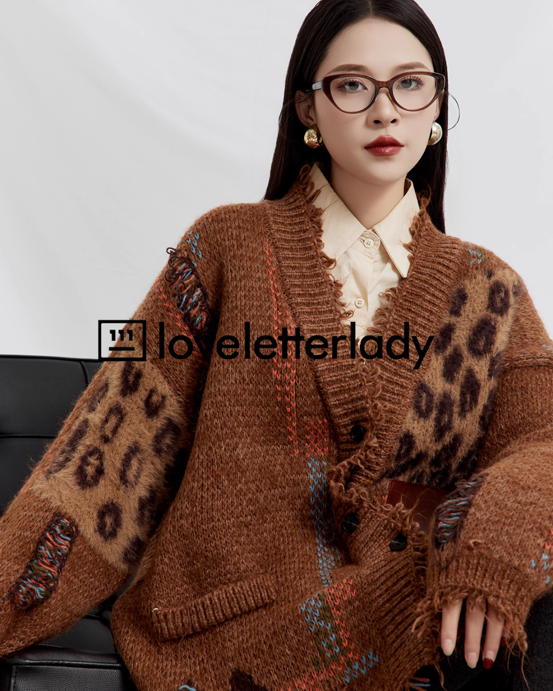 V-Neck Random Knit Cardigan LLA0537