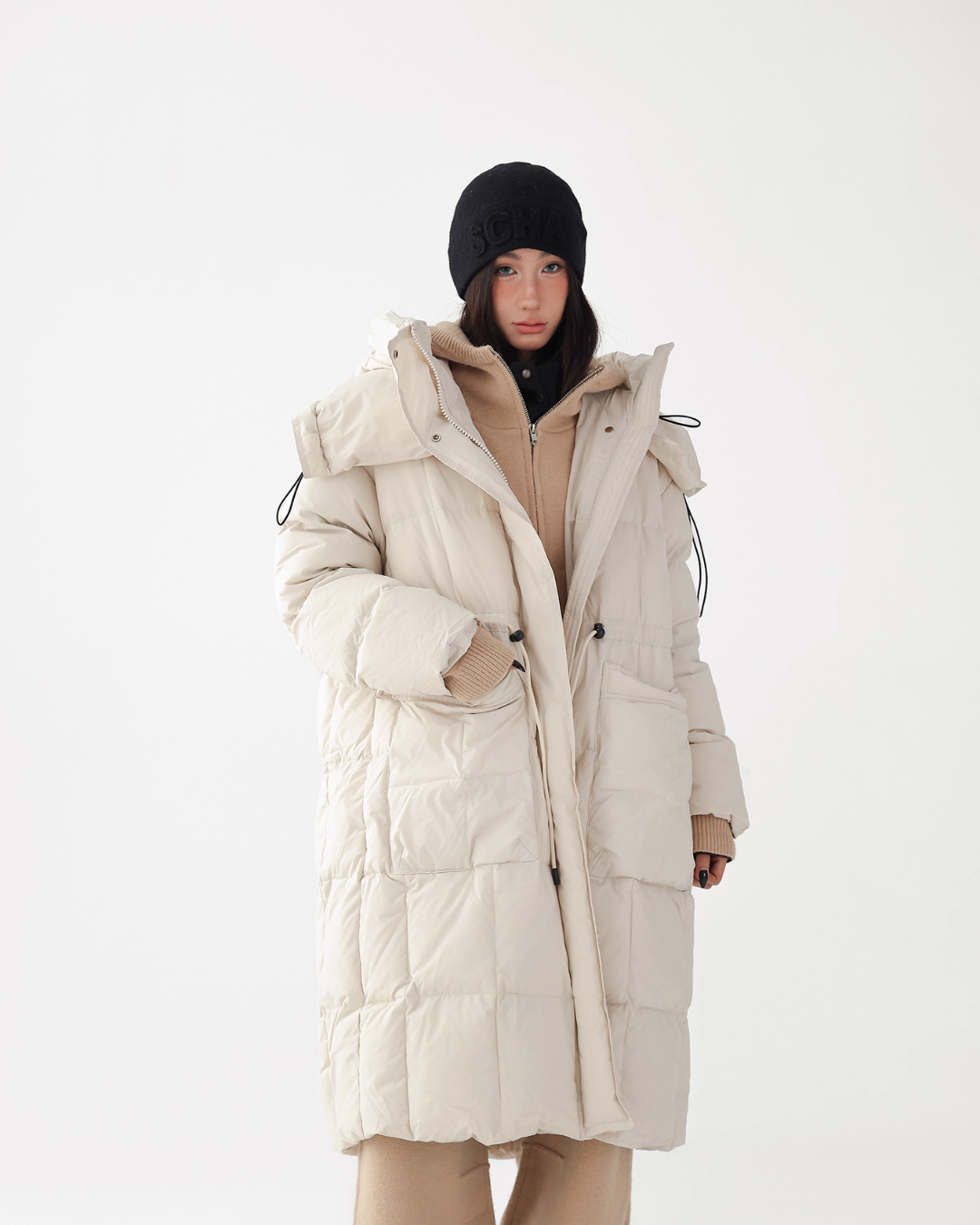 Stand Collar Down Long Coat ACS0331