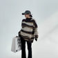 Zebra Shaggy Knit Tops YLS0715