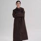 Tie Collar Long Coat SRS0384