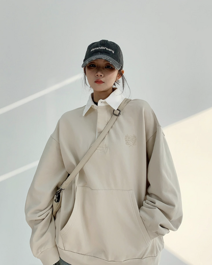 One Point Polo Sweatshirt YLS0732