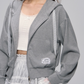 Double Zip Hood Jacket / Frill Docking Sweatpants ASG0017