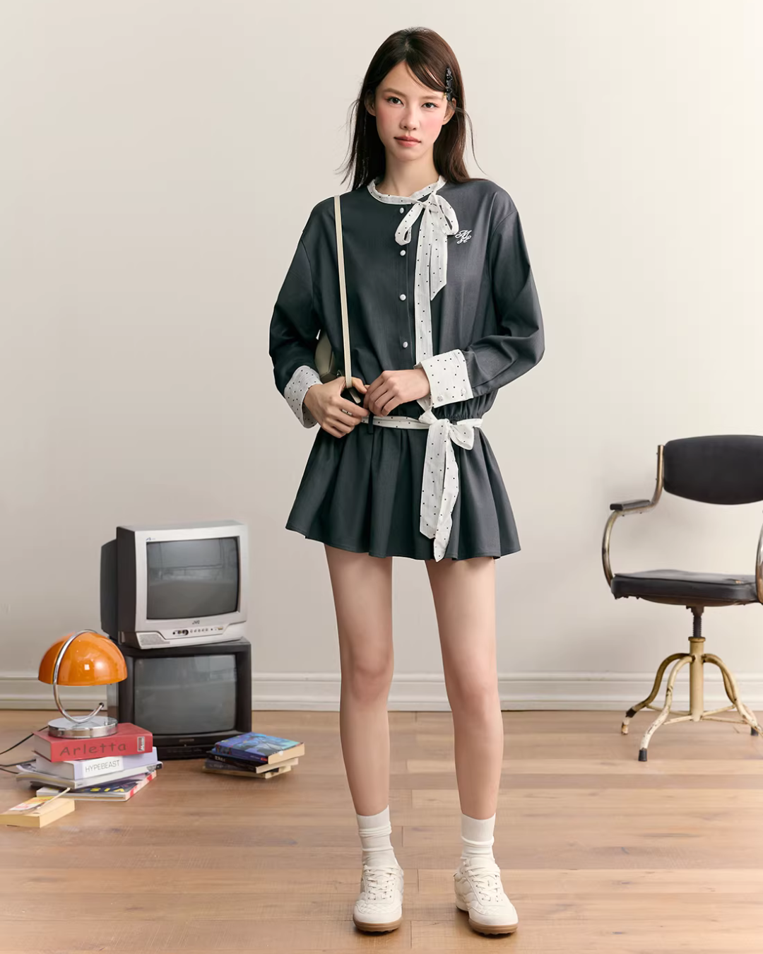 Striped Long Sleeve Dress MST0001