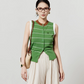Round Neck Border Knit Vest LLA0452