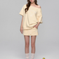 One Shoulder Sweat Top / Sweat Mini Skirt ASG0044