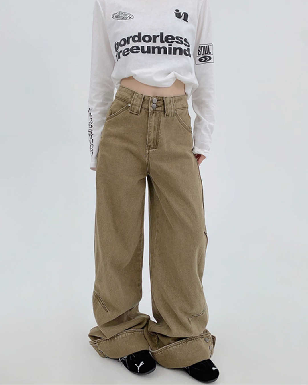Vintage Straight Wide Pants YLS0972