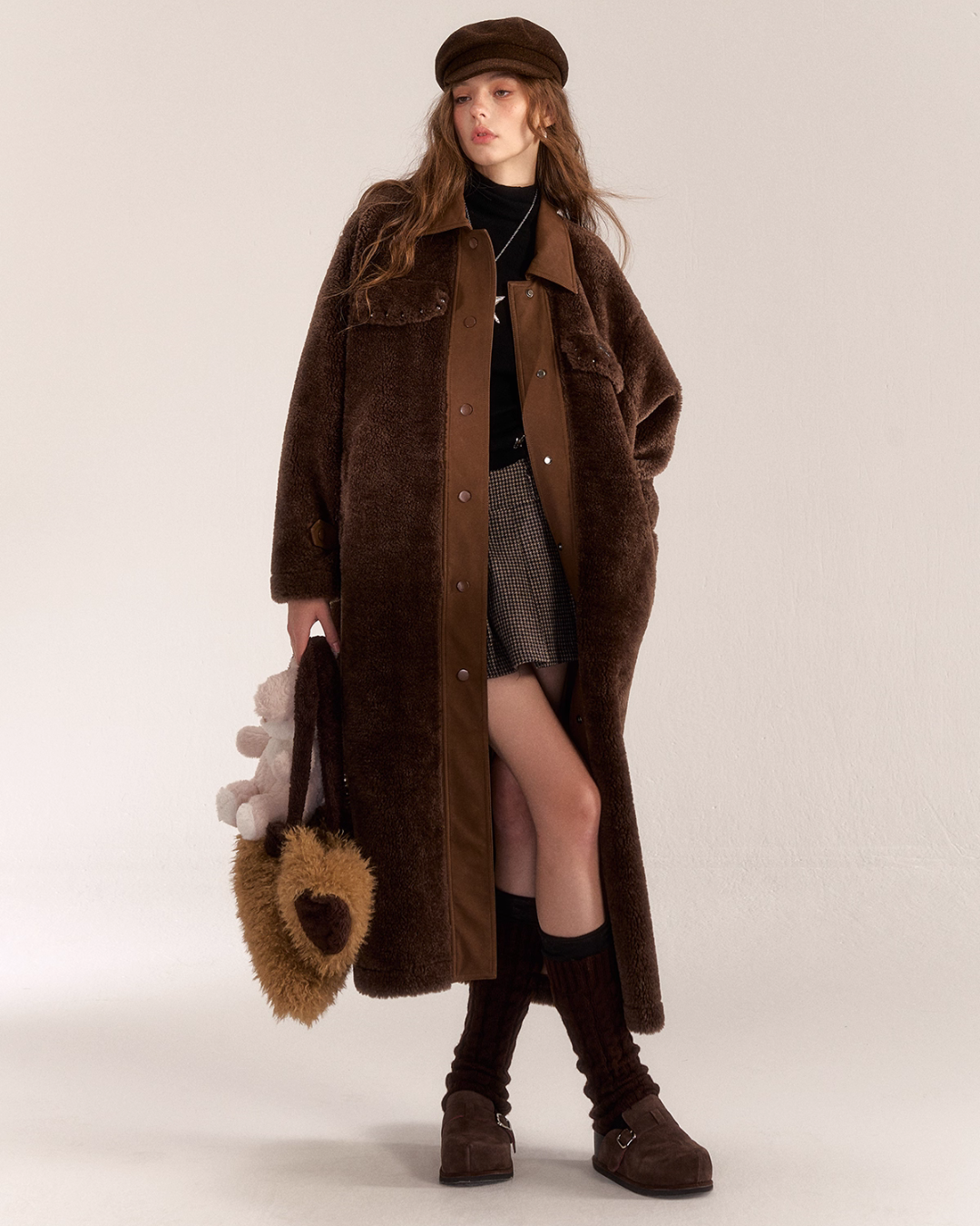 Denim Shearling Casual Coat  ASG0050