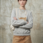 Necklace Design Knit Top/Denim Belt Skirt LLA0586
