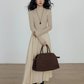 Mock Neck Top Docking Flare Skirt VAS0183
