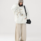 Lace Burnout Embroidered Hoodie ACS0342