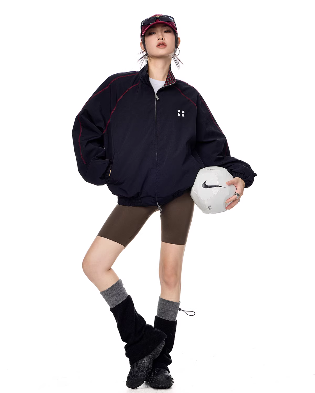Double Zip Nylon Jacket ICM0086