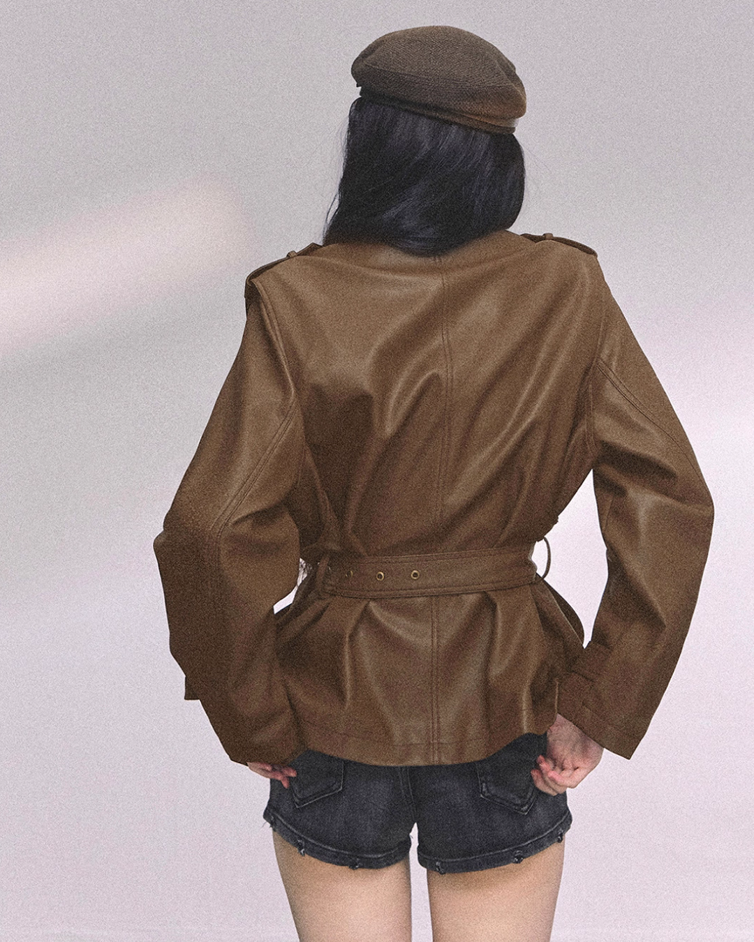 Retro Oversized Leather Jacket LAS0048
