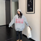 Embossed Logo Loose Hoodie YLS1024