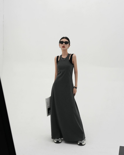 Sleeveless Tight Long Dress SRS0104