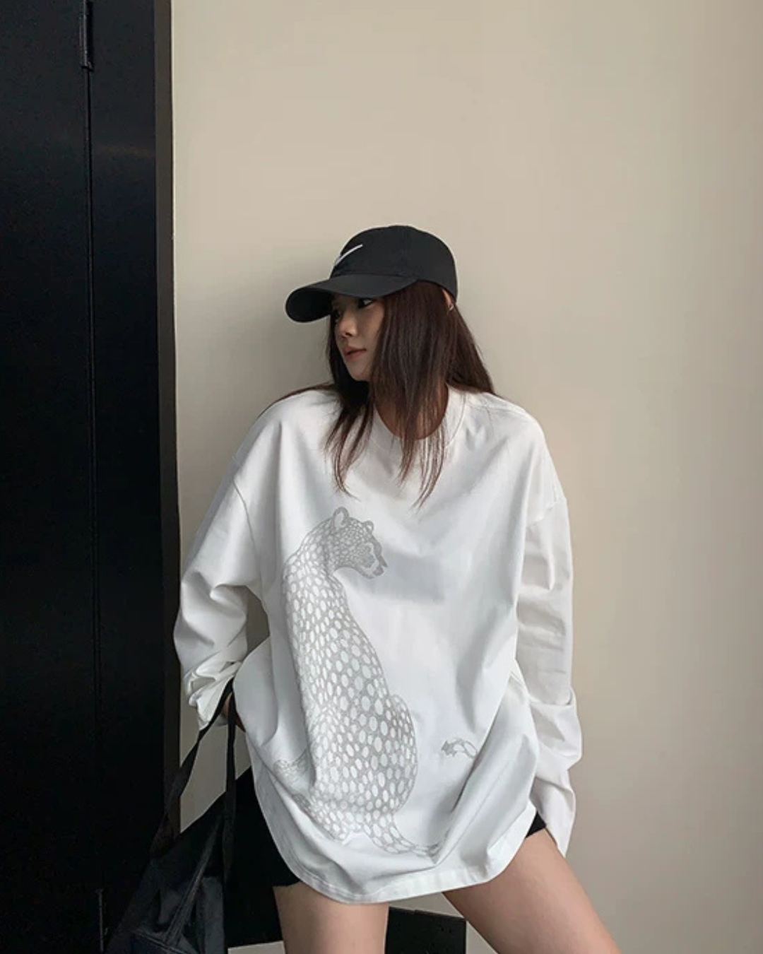 Tiger Print Long-Sleeve T-Shirt YLS1035