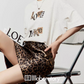 Leopard Print T-Shirt / Leopard Mini Skirt LLA0488