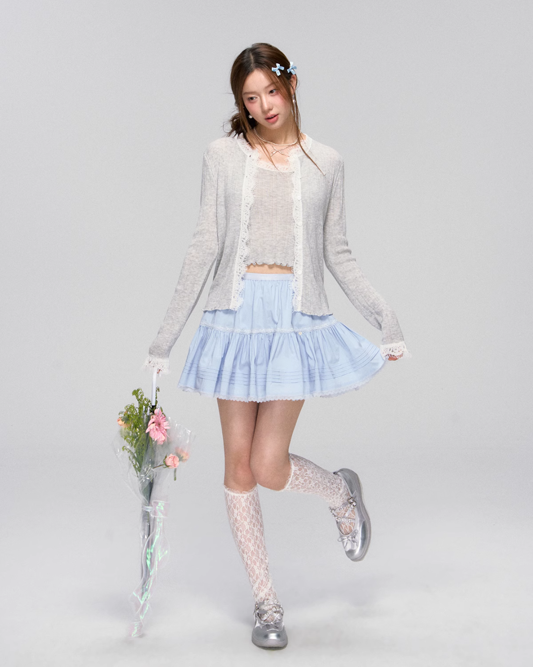 Lace Knit Cardigan / Lace Camisole ASG0031