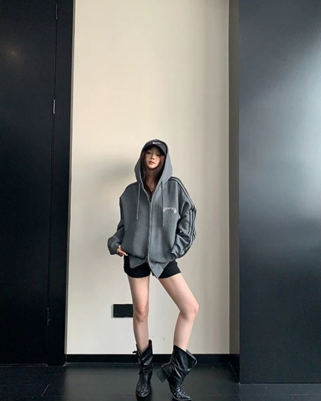 Side Line Double Zip Big Hoodie YLS1053