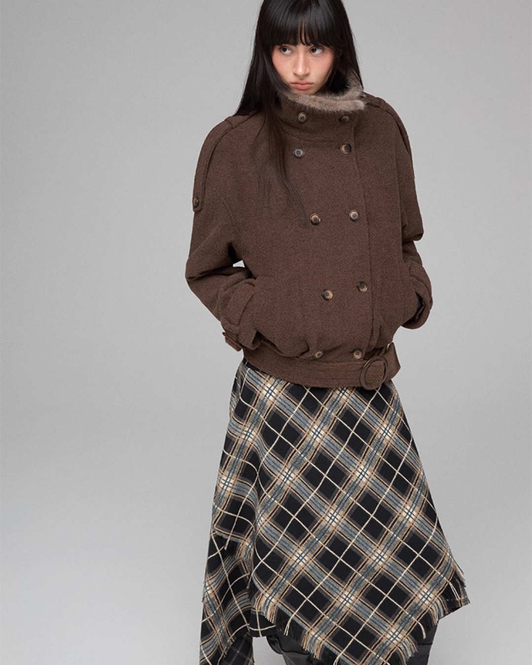 Stand Collar Short Jacket TRK0002