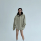 Embossed Logo Zip Hoodie YLS0910