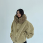 Fur Corduroy Double-Zip Jacket YLS0993