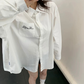 Relaxed Black Long-Sleeve Shirt YLS1028
