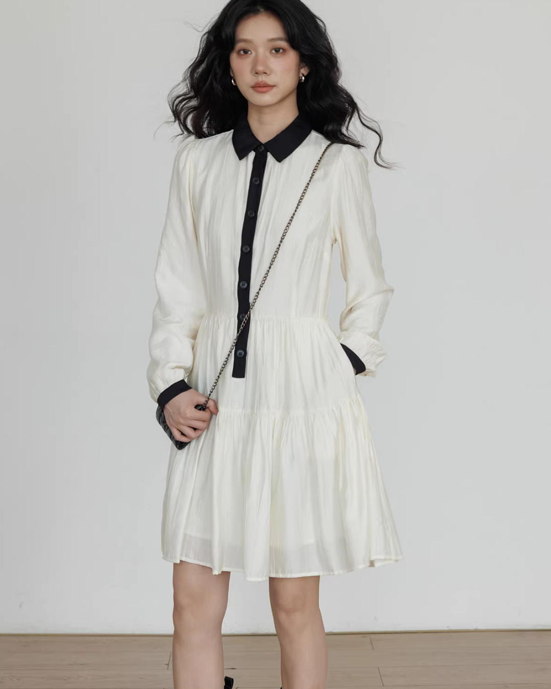 Color-Block Shirt Dress VAS0182