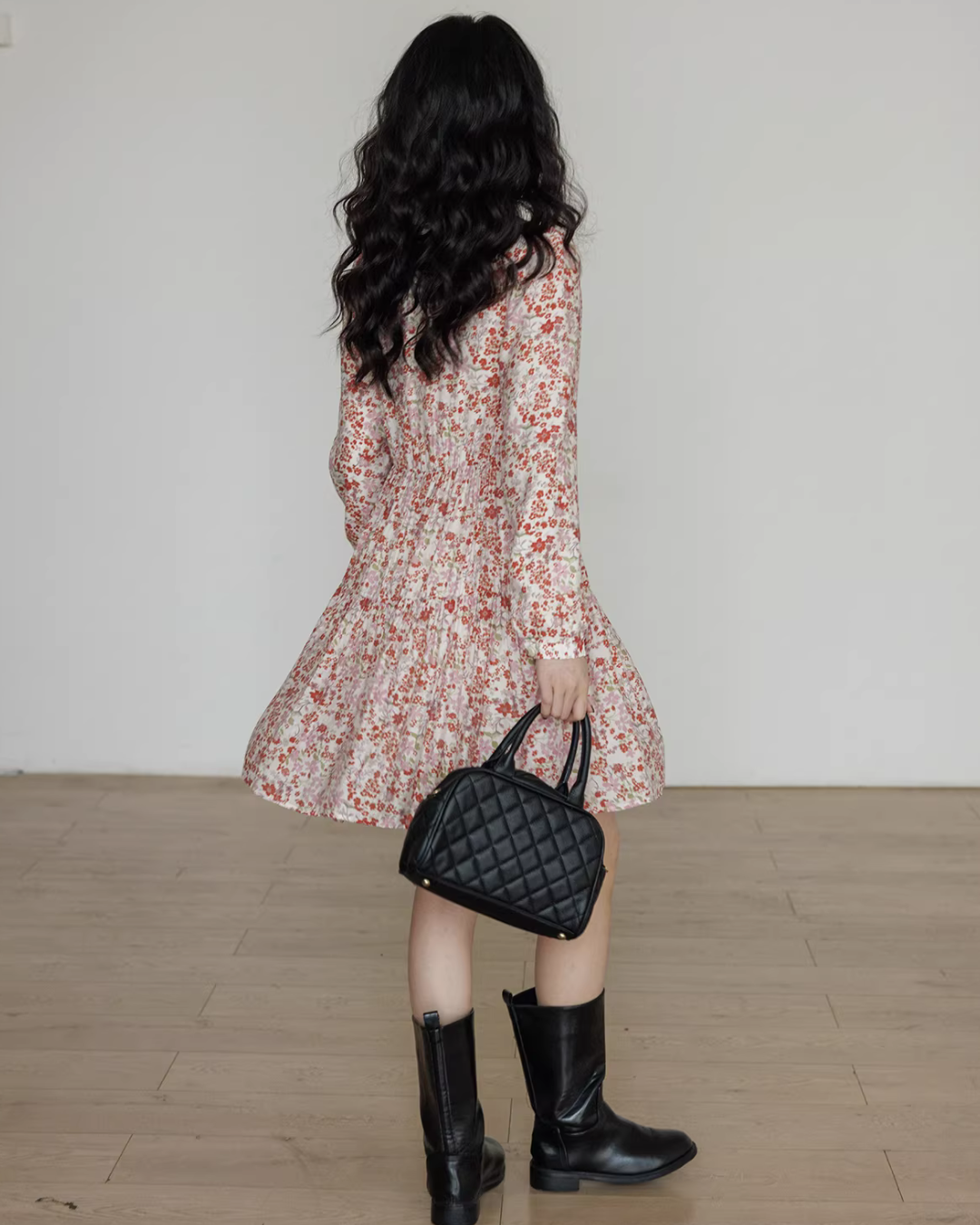 V-Neck Floral Dress VAS0193