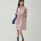 Round Collar Pastel Pink Dress AMU0026