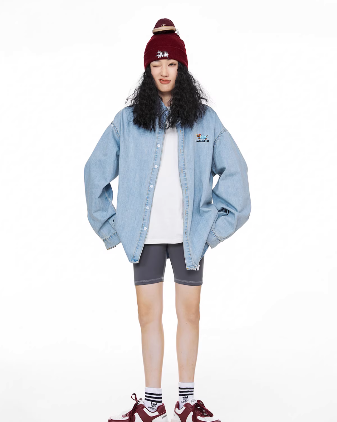 Retro Loose Silhouette Denim Shirt ICM0083