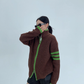 Stand Neck Double Zip Knit YLS0968
