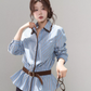 Blue Stripes Long-Sleeve Shirt WDB0015
