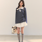 Marine Stripe Long Sleeve Top ASG0069