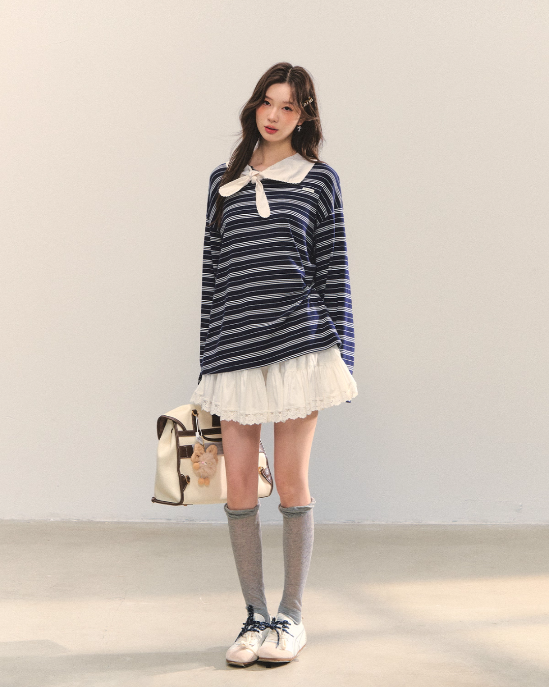 Marine Stripe Long Sleeve Top ASG0069