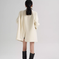 Collarless Wool Coat with Choker SRS0393