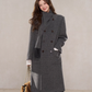 Scarf Collar Double Breasted Wool Coat WDB0003