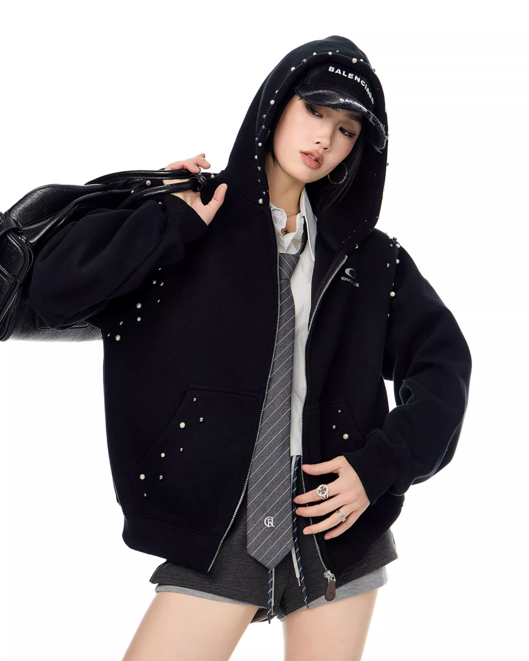 Pearl Design Zip Hoodie ICM0092