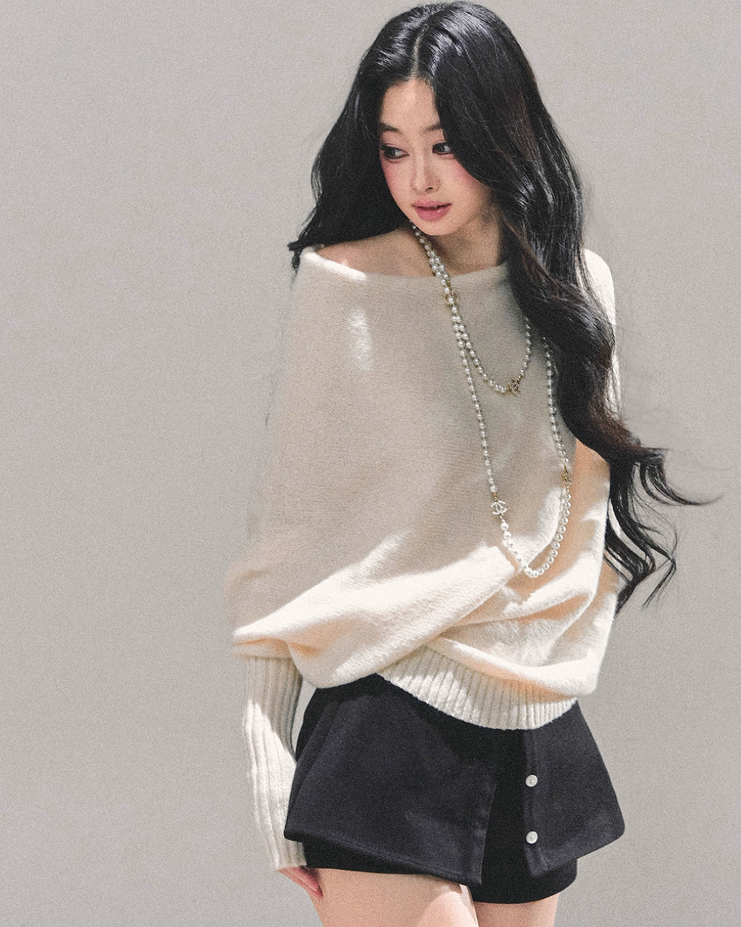 Dolman Sleeve Boat Neck Knit LAS0044