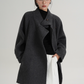 Half Turtleneck Black Coat SRS0320