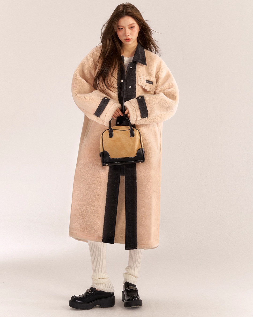 Denim Shearling Casual Coat  ASG0050