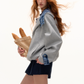 Plaid Patched Hood Jacket / Long Sleeve Top / Denim Pants ASG0048